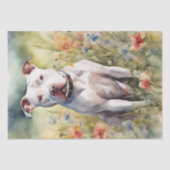 Een Pitbull in een Meadow Decoupage Tissuepapier (Voorkant)