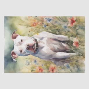 Een Pitbull in een Meadow Decoupage Tissuepapier