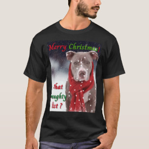 Een pitbull of Staffordshire Bull Terrier hond Chr T-shirt