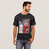 Een pitbull of Staffordshire Bull Terrier hond Chr T-shirt (Voorkant volledig)