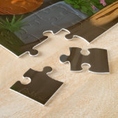 Een pittoresk stenen huisje legpuzzel (Zijkant)