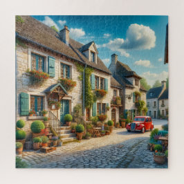 Een pittoreske dorpscène legpuzzel