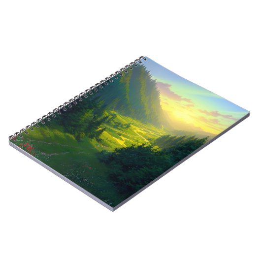 Een pittoreske oase van groen notitieboek (Linkerzijde)