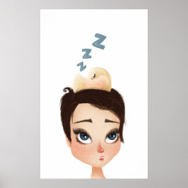 Een pixie die Birdie op een pixie aftikt Poster