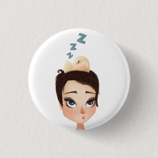 Een pixie die Birdie op een pixie aftikt Ronde Button 3,2 Cm (Voorkant)