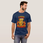 Een Pizza Connoisseur, Elegant cool dad gift T-shirt (Voorkant volledig)