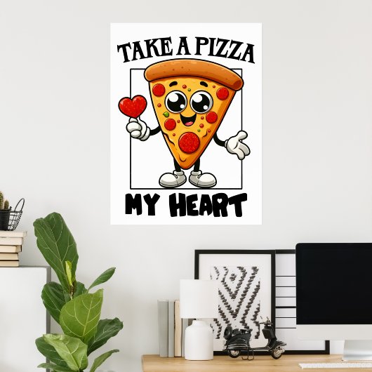 Een pizza in mijn hart poster (Thuiskantoor)