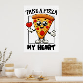 Een pizza in mijn hart poster (Keuken)