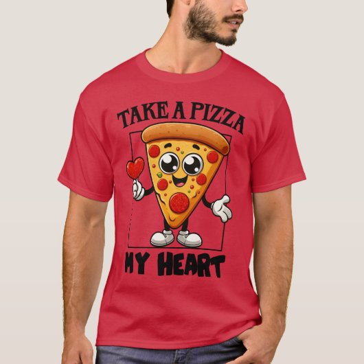 Een pizza in mijn hart t-shirt (Voorkant)