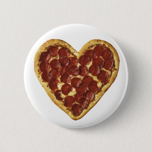 Een "Pizza" mijn hart Ronde Button 5,7 Cm (Voorkant)