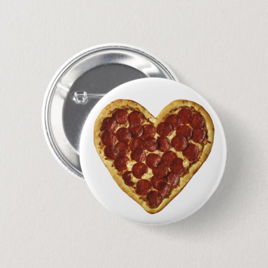 Een "Pizza" mijn hart Ronde Button 5,7 Cm (Voorkant /achterkant)