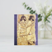 Een plaatje dat twee lopende mannen weergeeft briefkaart (Staand voorkant)