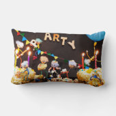 Een plaatje met fubby's in feeststemming. kussen (Achterkant)