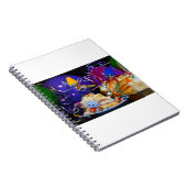 Een plaatje met fubby's in feeststemming. notitieboek (Rechterzijde)