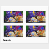 Een plaatje met fubby's in feeststemming. rechthoekige sticker (Vel)