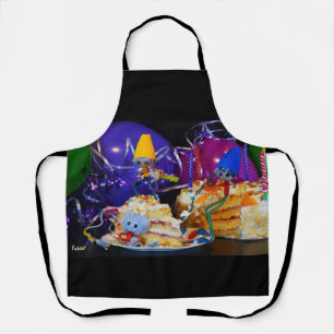 Een plaatje met fubby's in feeststemming. schort