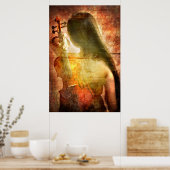 Een plaats om te rusten (Violin Art Poster) Poster (Keuken)