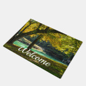Een plaats onder de Shade Tree Welcome Doormat Deurmat (Schuin)