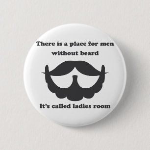 Een plaats voor mannen zonder baard Button