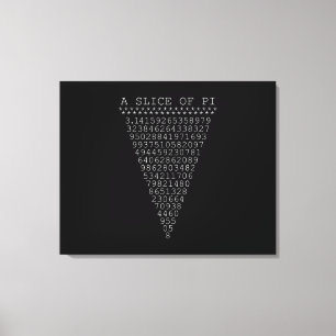 Een plak van de Cijfers van Pi Canvas Afdruk