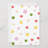 Een plakje leuke pizza party kinderen verjaardag kaart (Achterkant)