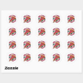 Een plakje pizza gezegde Love At First Slice Ronde Sticker (Vel)