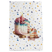 Een plakje taart geschenkzak medium cadeauzakje (Achterkant)