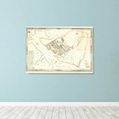 Een plan van het eigendom van de Hampton Normal Canvas Afdruk (Insitu (Houten vloer))