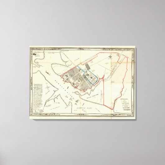 Een plan van het eigendom van de Hampton Normal Canvas Afdruk (Voorkant)