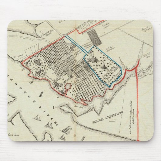 Een plan van het eigendom van de Hampton Normal Muismat (Voorkant)