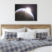 Een planeet buiten de zon met haar moederster canvas afdruk (Insitu (Slaapkamer))