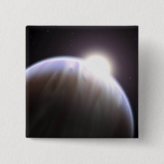 Een planeet buiten de zon met haar moederster vierkante button 5,1 cm (Voorkant)