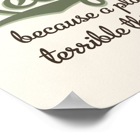 Een planeet is een verschrikkelijk Poster te versp (Hoek)