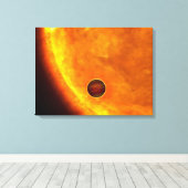 Een planeet op maat van Jupiter Canvas Afdruk (Insitu (Houten vloer))