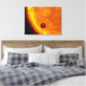 Een planeet op maat van Jupiter Canvas Afdruk (Insitu (Slaapkamer))