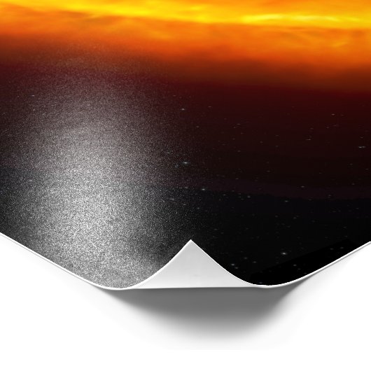 Een planeet op maat van Jupiter Foto Afdruk (Hoek)