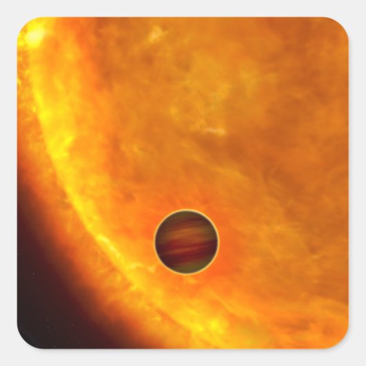 Een planeet op maat van Jupiter Vierkante Sticker (Voorkant)