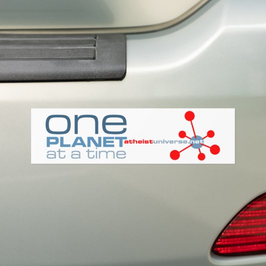 Eén planeet tegelijk bumpersticker (Op auto)