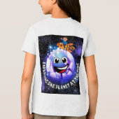 Eén planeet tegelijk verkennen. jongen in een rake Tri-Blend shirt (Achterkant)