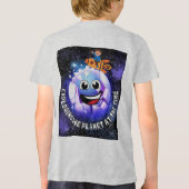 Eén planeet tegelijk verkennen. jongen in een rake Tri-Blend shirt (Achterkant)