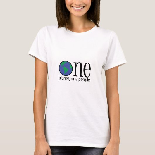 ÉÉN PLANET ÉÉN MENSEN T-SHIRT (Voorkant)