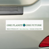 ÉÉN PLANET , ÉÉN TOEKOMST VAN HET PROJECT Prince O Bumpersticker (Op auto)