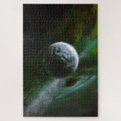 Een planet en een zwarte hol legpuzzel (Verticaal)