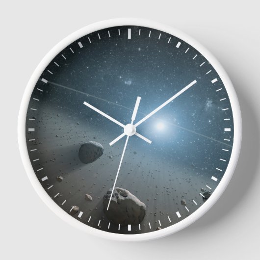 Een planetoïdengordel rond de heldere ster Vega. (Voorkant)