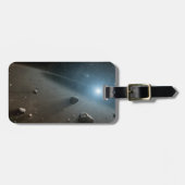 Een planetoïdengordel rond de heldere ster Vega. Bagagelabel (Voorkant horizontaal)