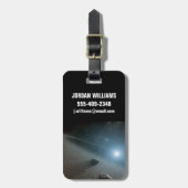 Een planetoïdengordel rond de heldere ster Vega. Bagagelabel (Voorkant verticaal)