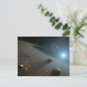 Een planetoïdengordel rond de heldere ster Vega. Briefkaart (Staand voorkant)