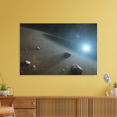 Een planetoïdengordel rond de heldere ster Vega. Canvas Afdruk (Insitu (Woonkamer))