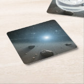 Een planetoïdengordel rond de heldere ster Vega. Kartonnen Onderzetters (Schuin)