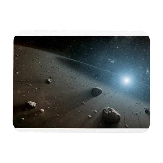 Een planetoïdengordel rond de heldere ster Vega. Magneet (Horizontaal)